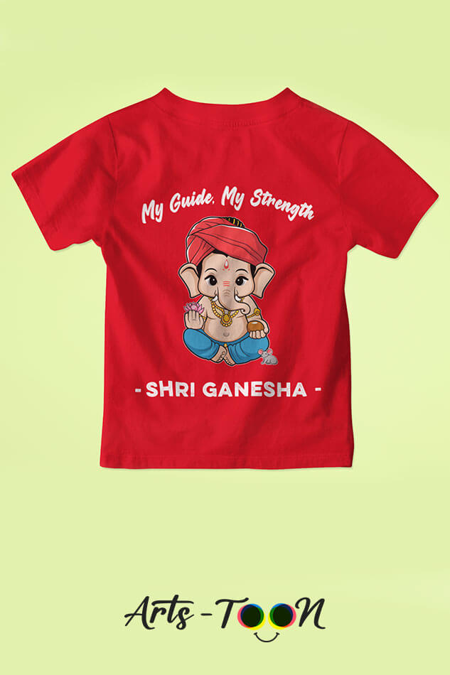 My Guide, My Strength - Shri Ganesha – Personalized Name Tees for Kids, Toddlers & Babies